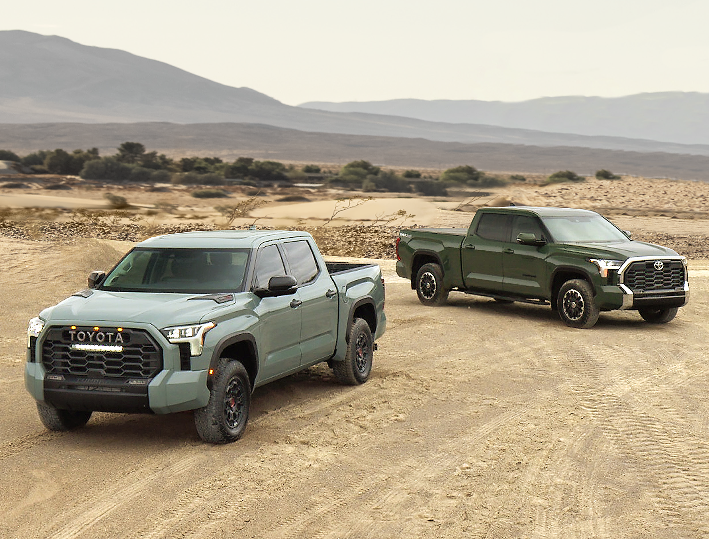 2022 Tundra Lunar Rock and Army Green Lifestyle Image