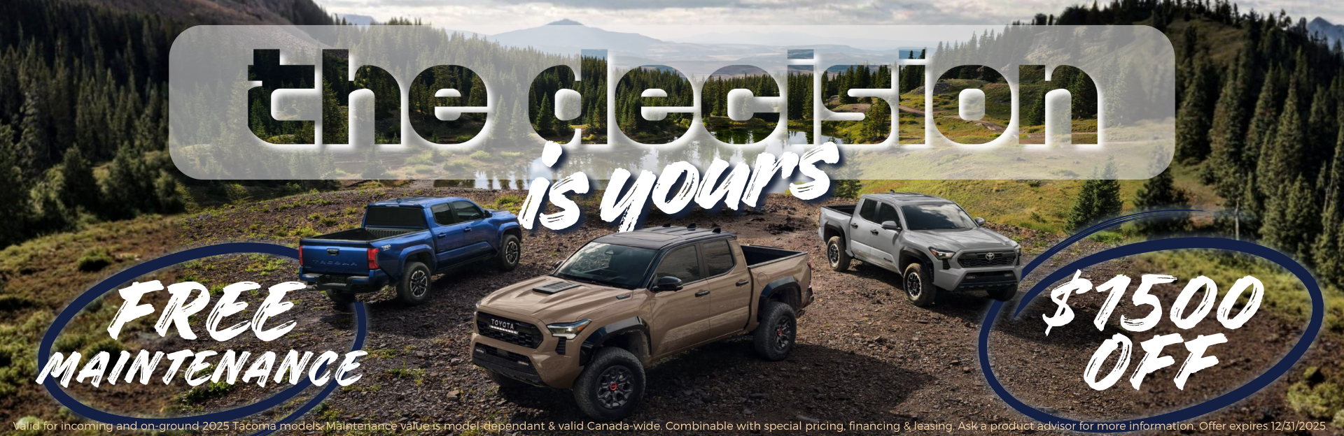 2025 Toyota Tacoma Maintenance Package