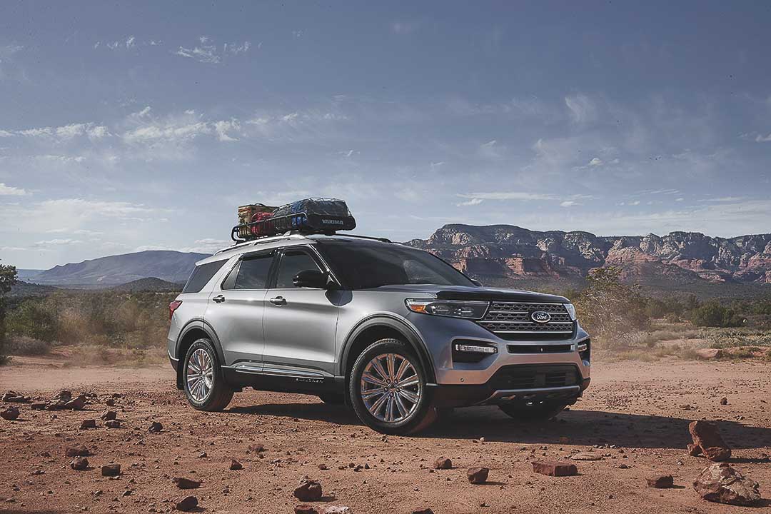 vue trois quart avant du Ford Explorer 2021