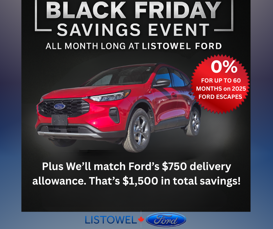 Black Friday 2025 deals on Ford Escapes at Listowel Ford