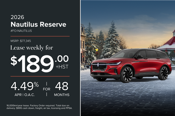 2026 Lincoln Nautilus Reserve | Factory Order Lease Offer