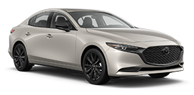 A silver 2025 Mazda3 GT Turbo