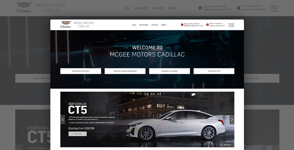 McGee Motors Cadillac New & PreOwned Cadillac in Goderich, ON