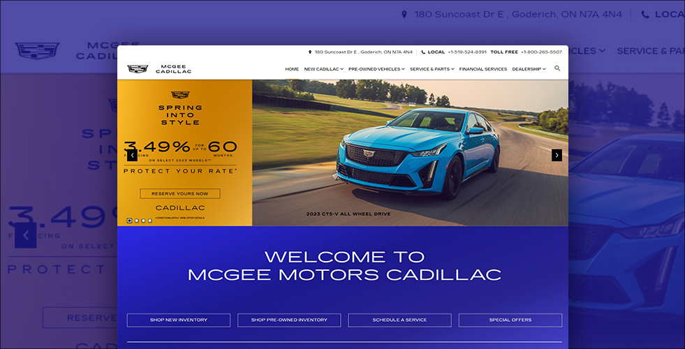 McGee Motors Cadillac New & PreOwned Cadillac in Goderich, ON