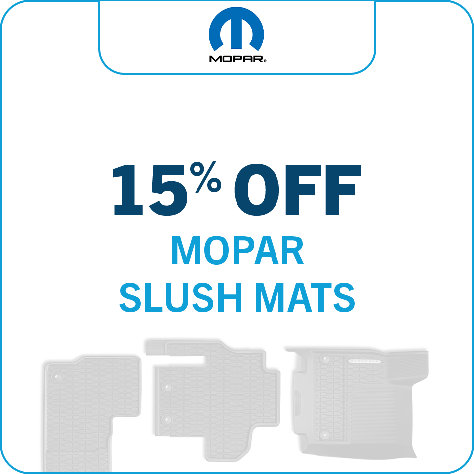 15% OFF MOPAR SLUSH MATS