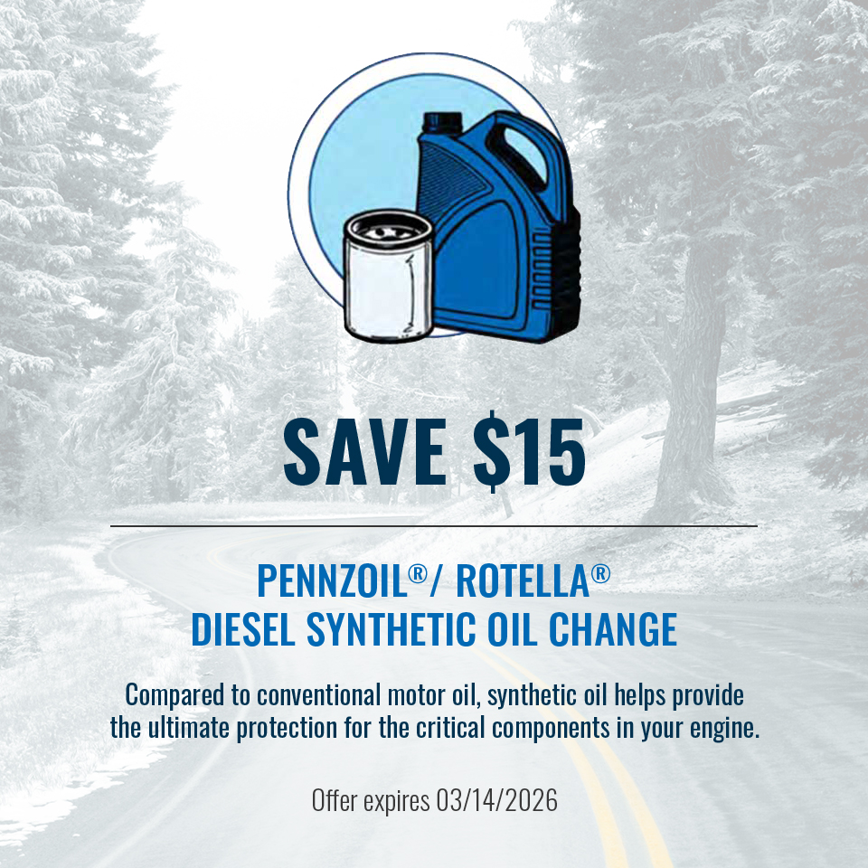 Save $15 on Penzoil Rotella Diesel Synthetic Oil Change
