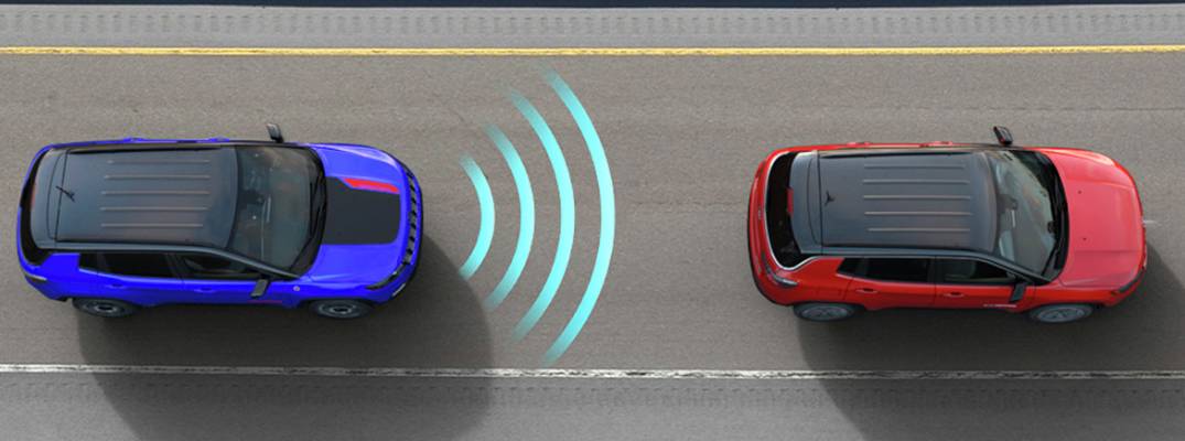2026 Jeep Compass  Forward Collision Warning with Active Braking graphic