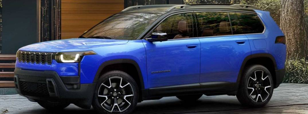 2026 Jeep Cherokee in blue parked outside