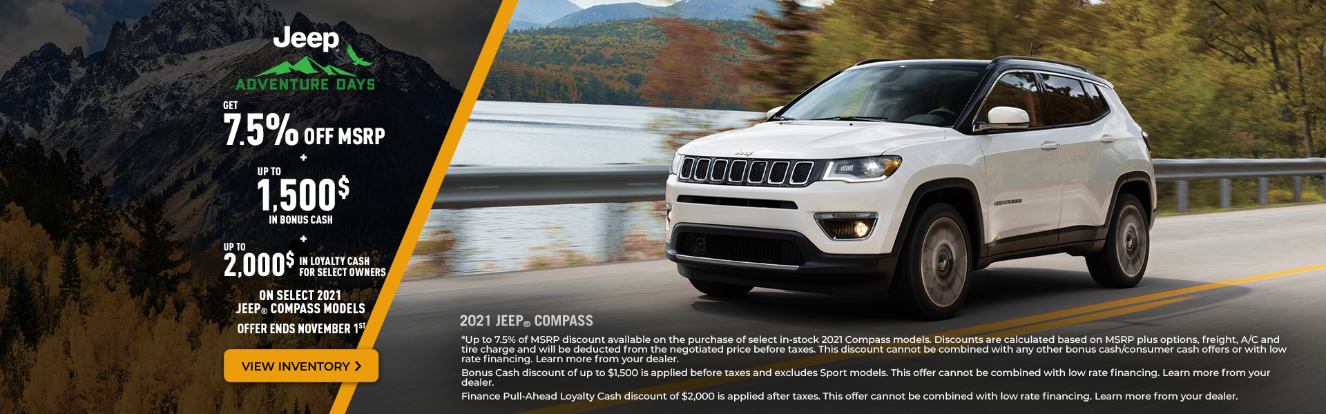 2021 Jeep Compass Promotional Banner