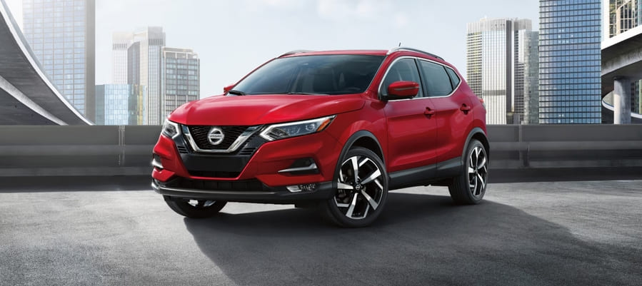 Red Nissan Qashqai Crossover SUV