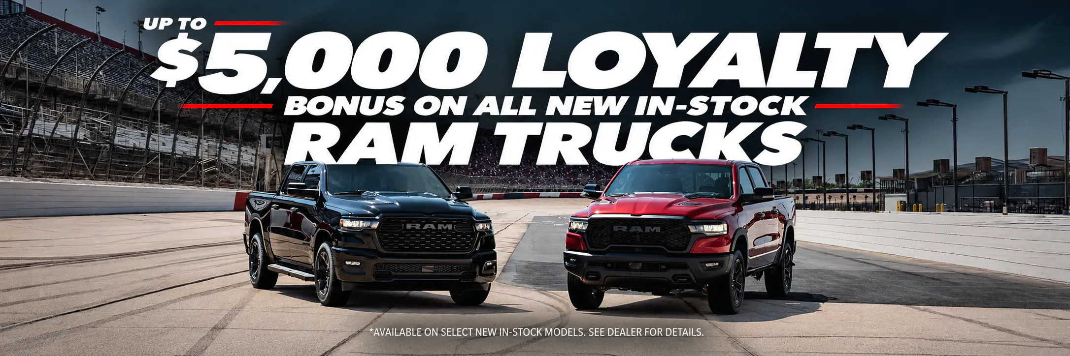 High-Impact RAM Loyalty Racetrack Banner