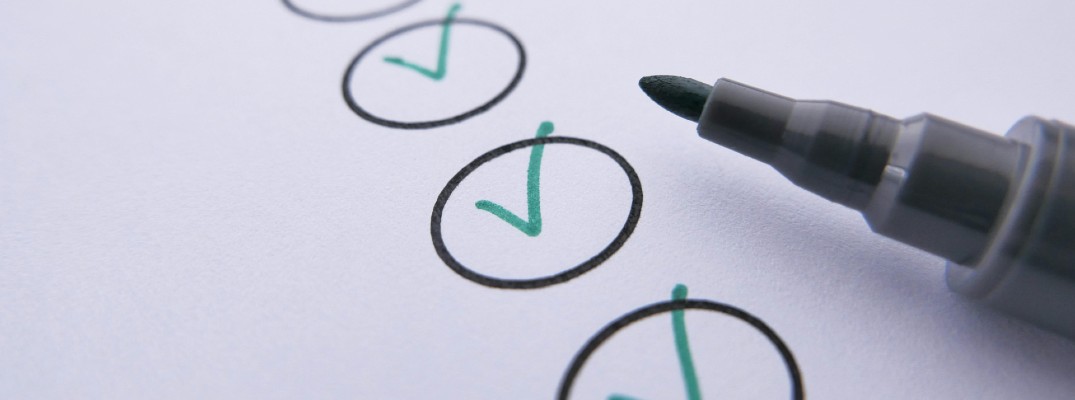 A stock photo of a checklist.