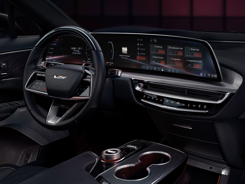 New 2026 Cadillac LYRIQ-V Performance Midsize Luxury Electric SUV Interior Comfort Features and Technology