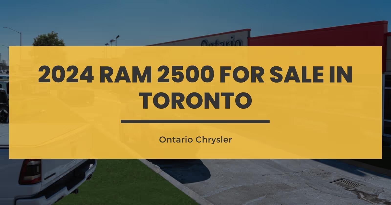 2024 Ram 2500 for Sale in Toronto, Mississauga, and Brampton