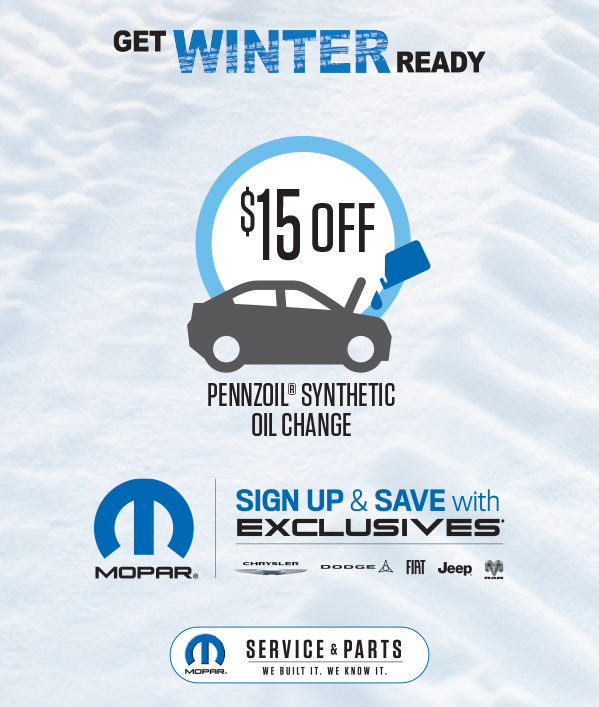 $15 Off Pennzoil Synthetic Oil Change