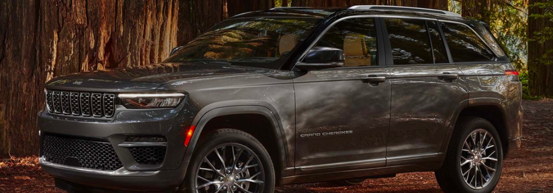 2023 Jeep Grand Cherokee parked in a forest