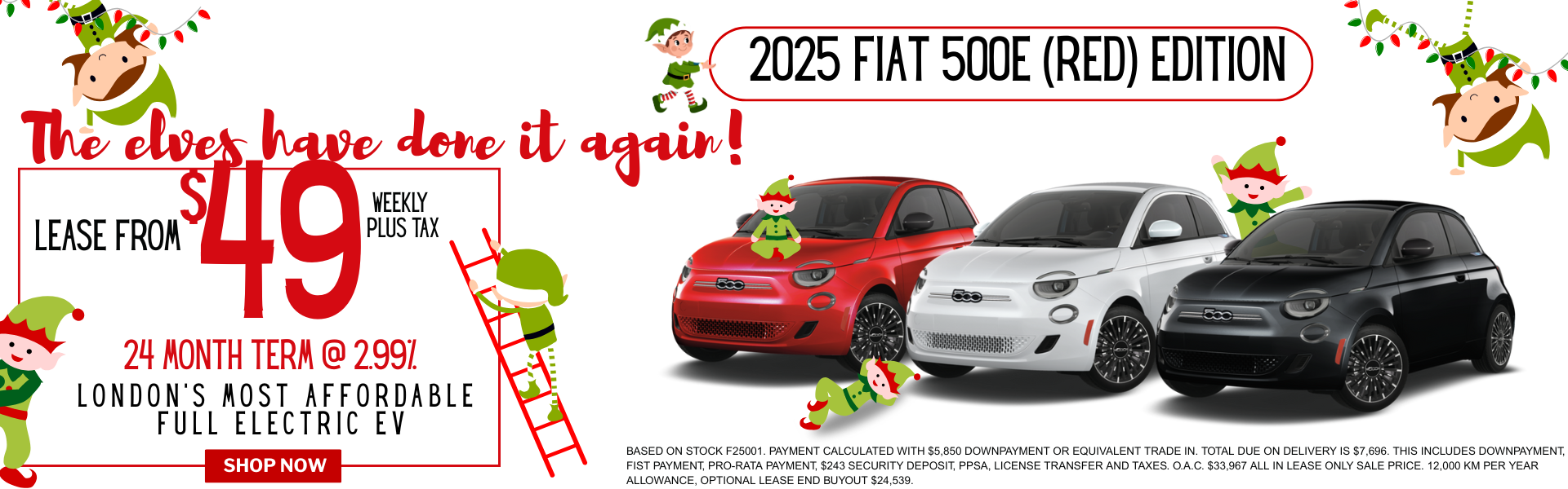 2025 FIAT 500e December