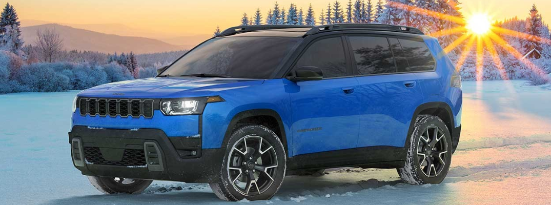 2026 Jeep Cherokee parked in the snow
