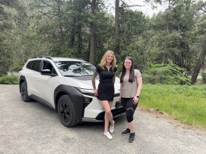 Tahnee and Salny in front of the bZ Woodland
