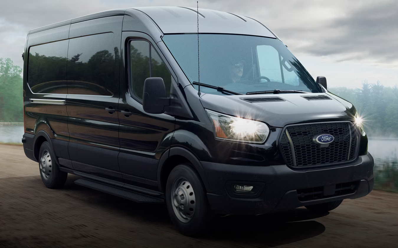 2026 Ford Transit traveling down road
