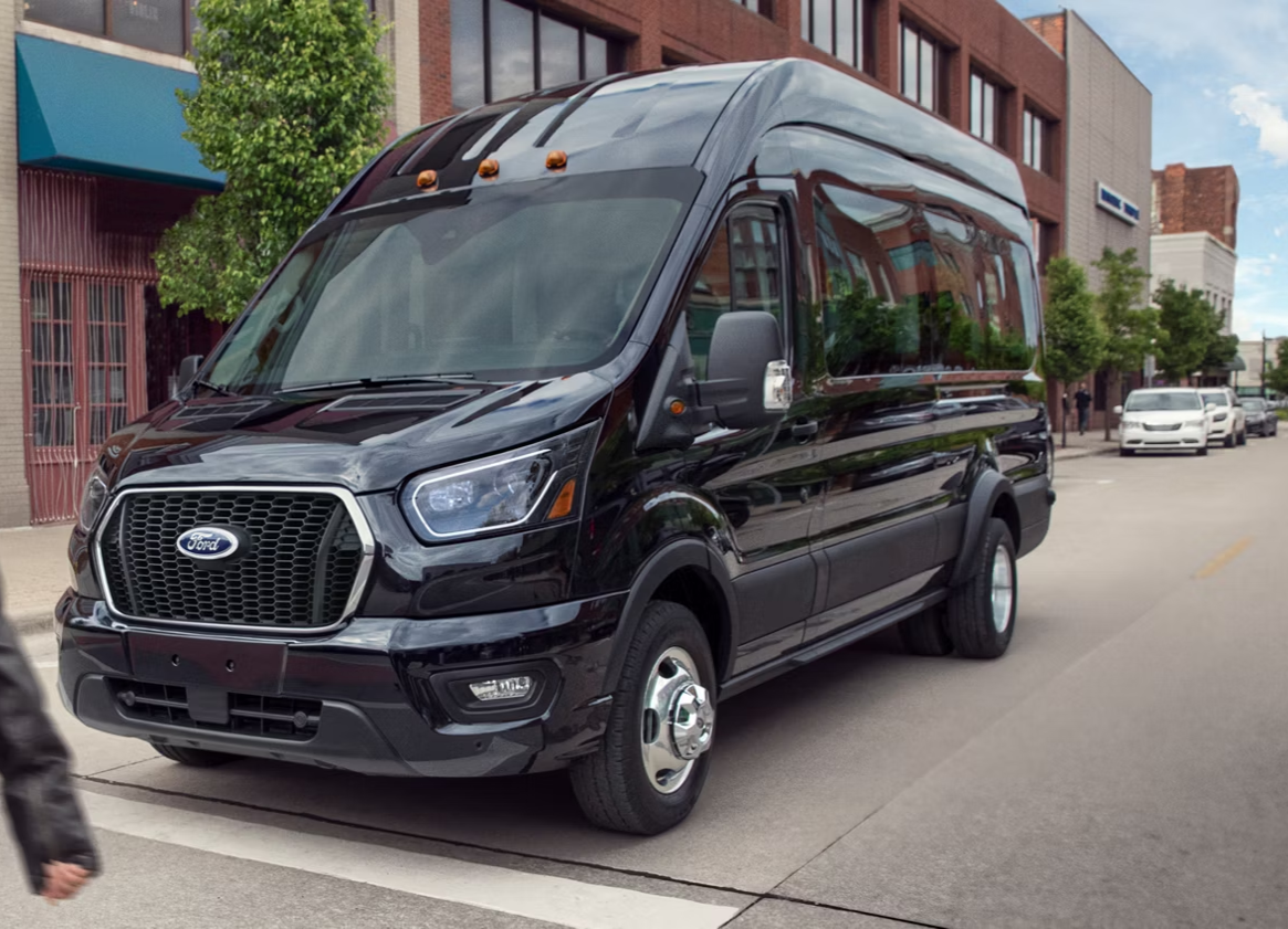 2026 Ford Transit at crosswalk