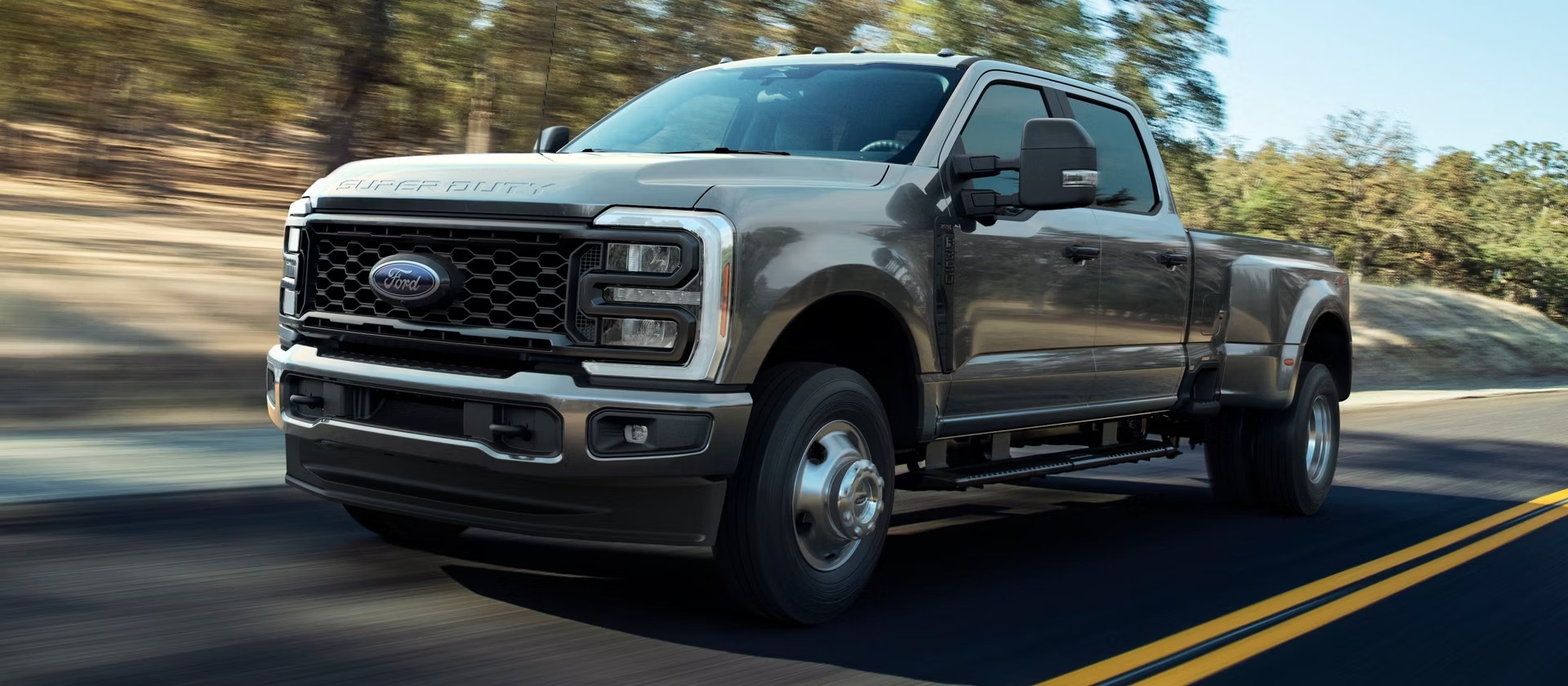 2026 Ford Super Duty driving down road
