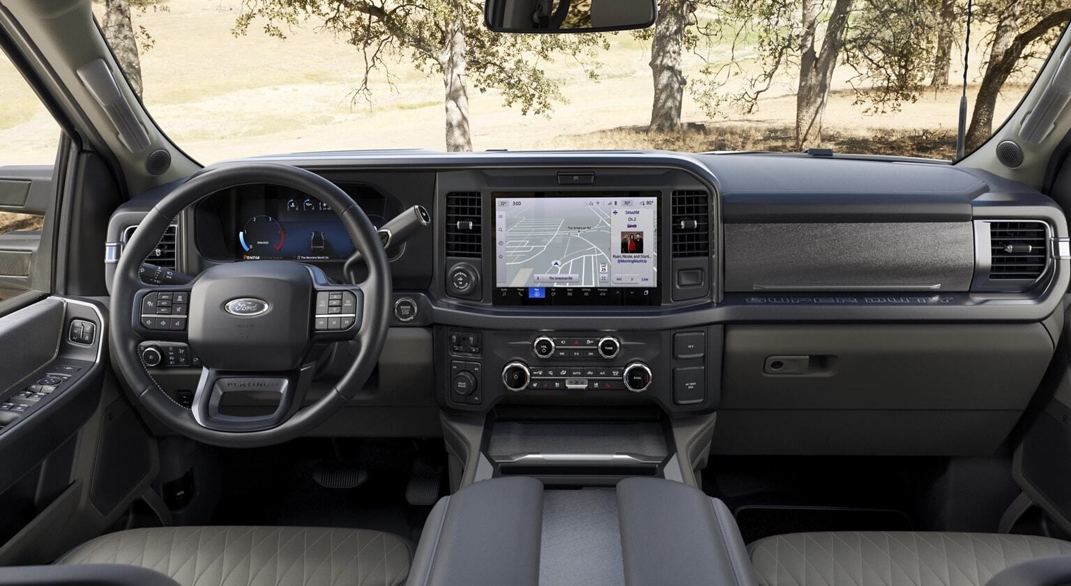 2026 Ford Super Duty steering wheel, controls, and dashboard