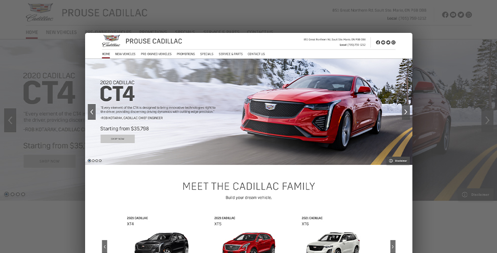 Prouse Cadillac New & Preowned Dealership in Sault Ste. Marie, Ontario