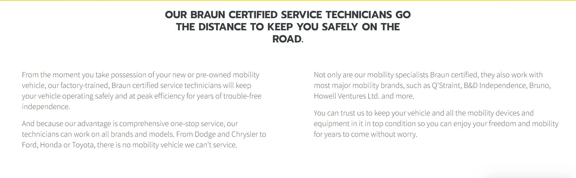 Braun Service Warranty