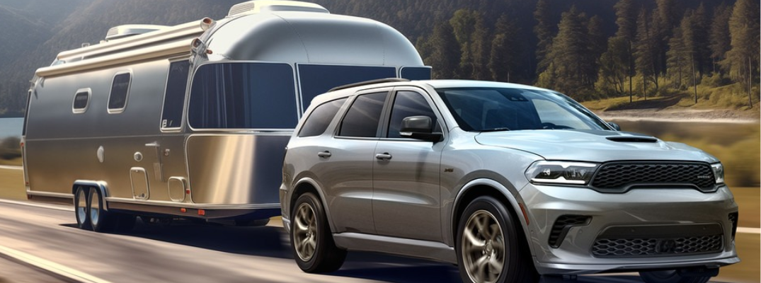 Dodge Durango towing camper van