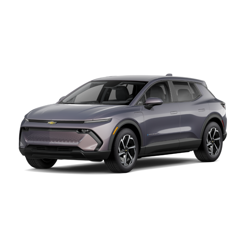 2026 Chevrolet Equinox EV in Stardust Metallic, all-electric compact SUV with long-range battery, advanced technology, and sleek modern design