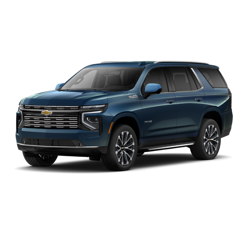 2026 Chevrolet Tahoe in Lakeshore Blue, premium SUV with luxury interior, cutting-edge tech, and powerful performance