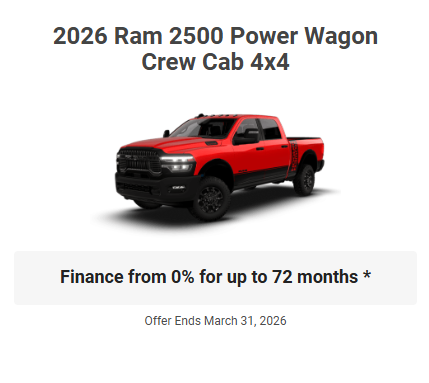 2026 Ram 2500 Ram Truck Specials Offers Incentives March 2026 Rocky Mountain House Alberta Alta AB Red Deer Sylvan Lake Caroline Drayton Valley Innisfail Olds Blackfalds Ponoka Nordegg