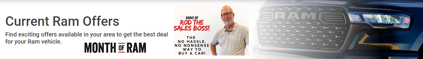 Rod The Sales Boss Presents Ram Truck Specials Offers Incentives March 2026 Rocky Mountain House Alberta Alta AB Red Deer Sylvan Lake Caroline Drayton Valley Innisfail Olds Blackfalds Ponoka Nordegg