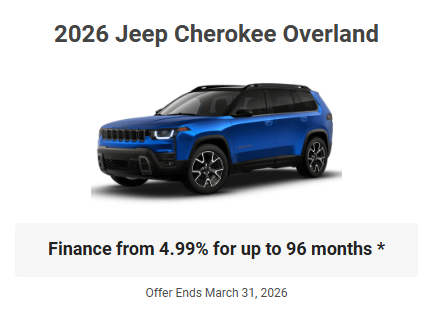 2025 Jeep Compass Rod The Sales Boss Presents 2026 Jeep Cherokee Overland Specials Offers Incentives March 2026 Rocky Mountain House Alberta Alta AB Red Deer Sylvan Lake Caroline Drayton Valley Innisfail Olds Blackfalds Ponoka Nordegg