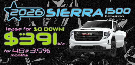 Lease a 2026 GMC Sierra 1500 for as low as $391 Bi-Weekly with $0 Down