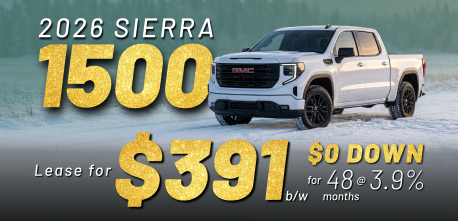 Lease a 2026 GMC Sierra 1500 for as low as $391 Bi-Weekly with $0 Down