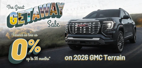 Get financing as low as 0% for up to 36 months OAC on 2026 GMC Terrain