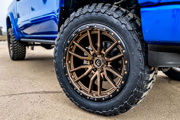 Peace Country Customs Wheel & Tire package on custom truck in Grande Prairie
