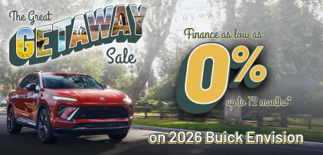 Get financing as low as 0% for up to 72 months OAC on 2026 Buick Envision