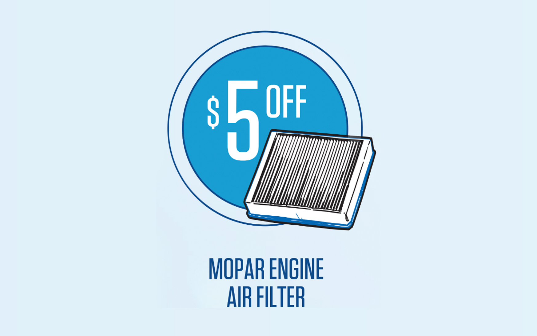Save $5 on an Engine Air Filter