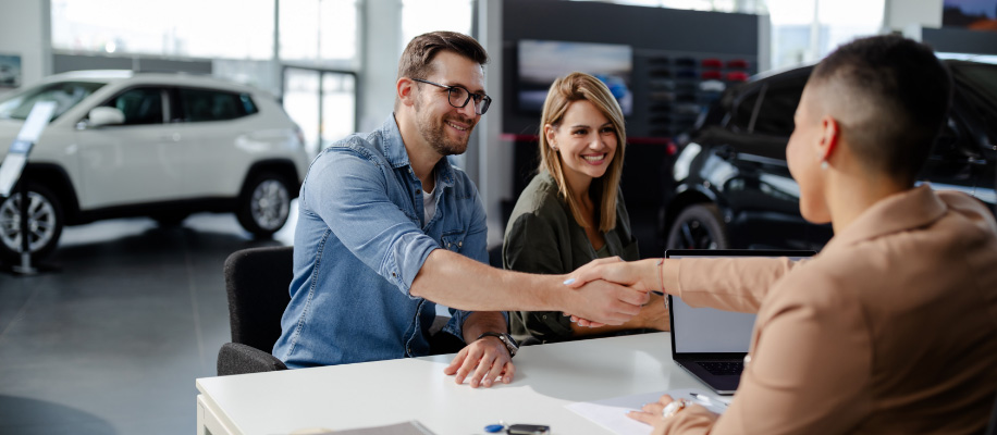 Handshake between two people