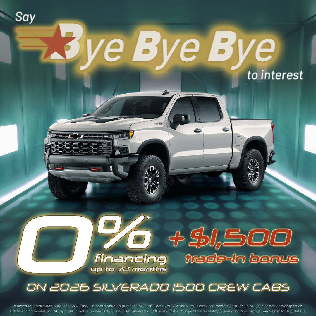 0% Financing on 2026 Silverado 1500’s