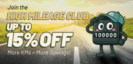 You can save up to 15% off service if your vehicle is over 100,000 km in our High Mileage Club