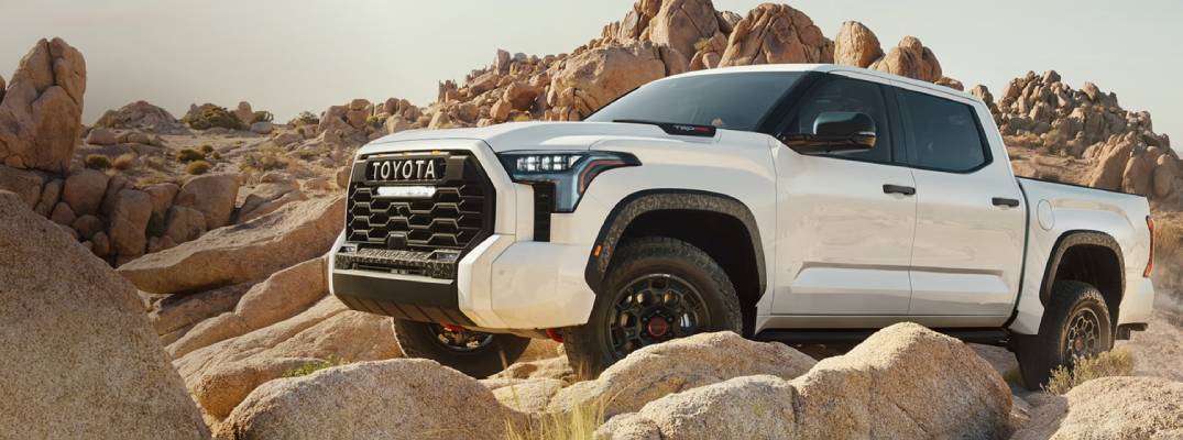 2026 Toyota Tundra going up rocks