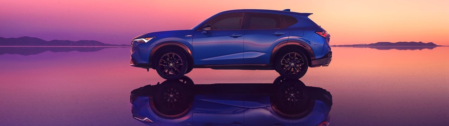 2025 Acura ADX with colourful background.