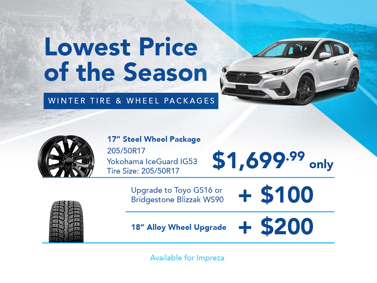 Impreza Tire and Wheel Packages