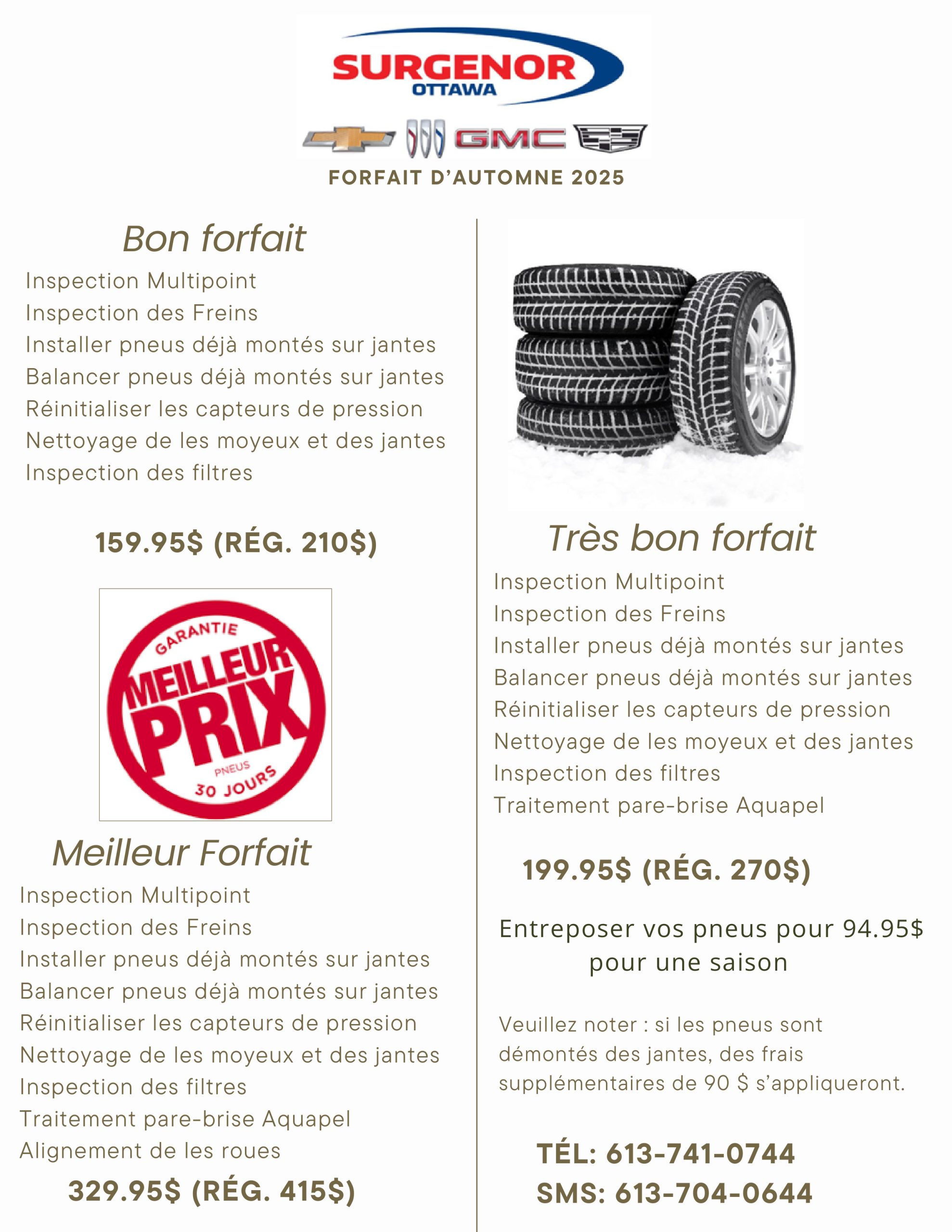 Offres spéciales d’automne