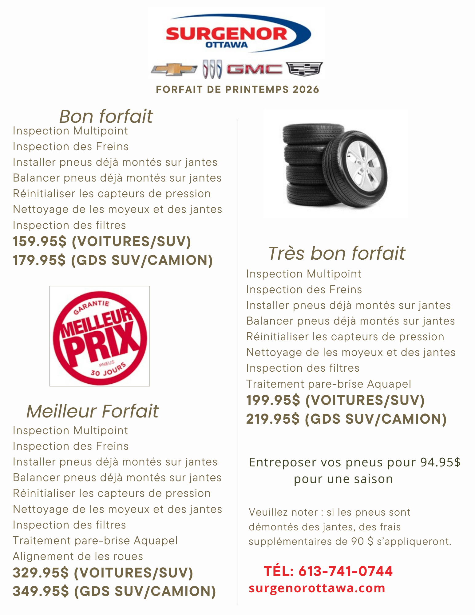 FORFAIT DE PRINTEMPS 2026