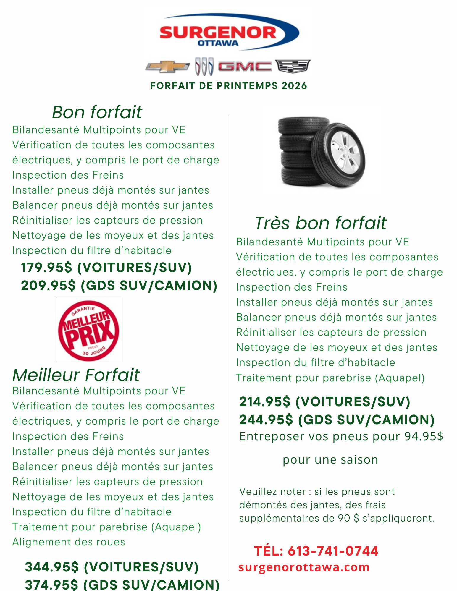 FORFAIT DE PRINTEMPS 2026